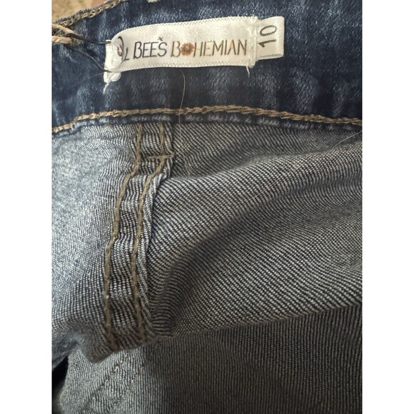 Lil Bees Bohemian Bell Bottom Dark Denim Size 10 Woman’s Hippie 70s Style - Picture 7 of 8
